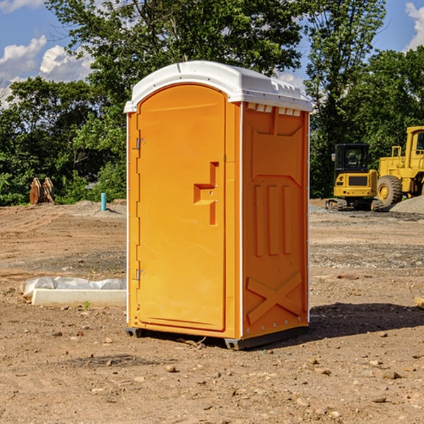 how often are the porta potties cleaned and serviced during a rental period in Rosalia